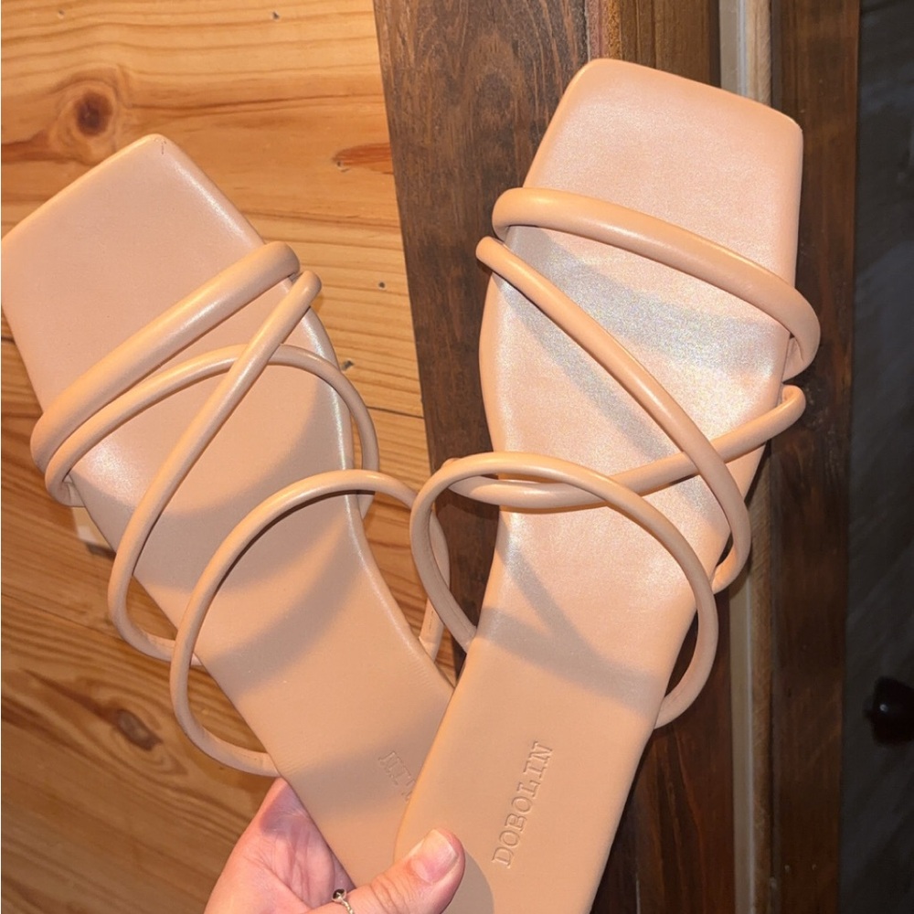 Mango Tan Strappy Sandals